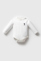 U.S. Polo Assn. Set trei body-uri din bumbac, prindere cu capse