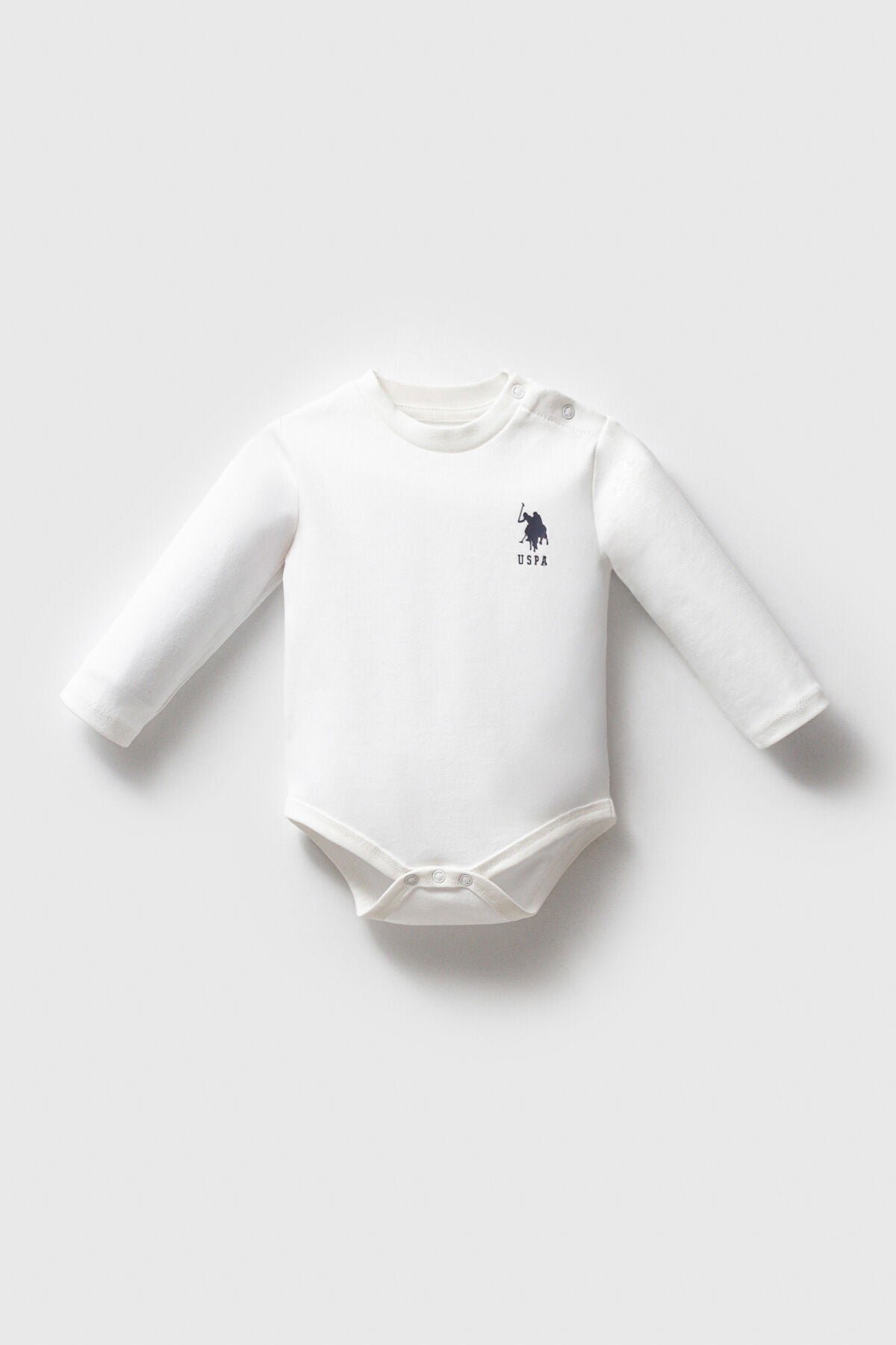 U.S. Polo Assn. Set trei body-uri din bumbac, prindere cu capse