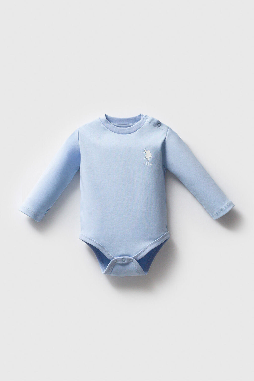 U.S. Polo Assn. Set trei body-uri din bumbac, prindere cu capse