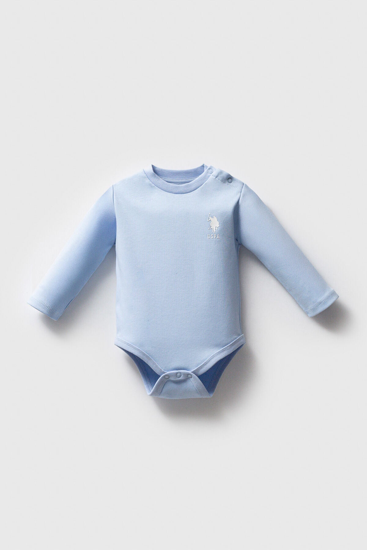 U.S. Polo Assn. Set trei body-uri din bumbac, prindere cu capse