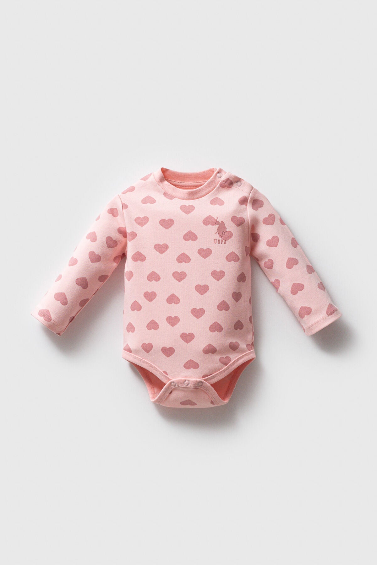 U.S. Polo Assn. Set trei body-uri din bumbac, prindere cu capse