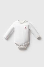 U.S. Polo Assn. Set trei body-uri din bumbac, prindere cu capse