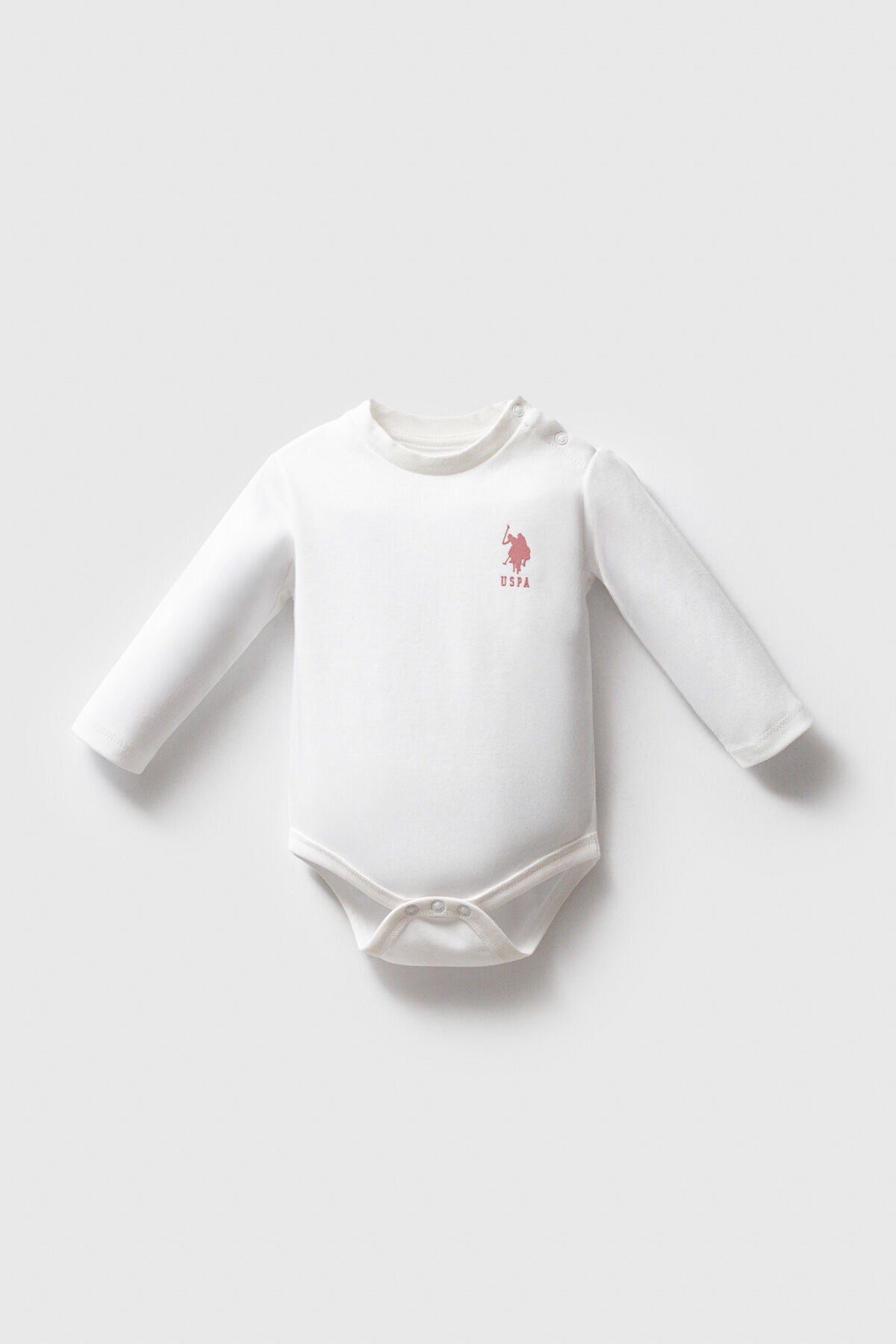 U.S. Polo Assn. Set trei body-uri din bumbac, prindere cu capse