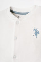 U.S. Polo Assn. Set 10 piese pentru nou nascuti, din bumbac, alb