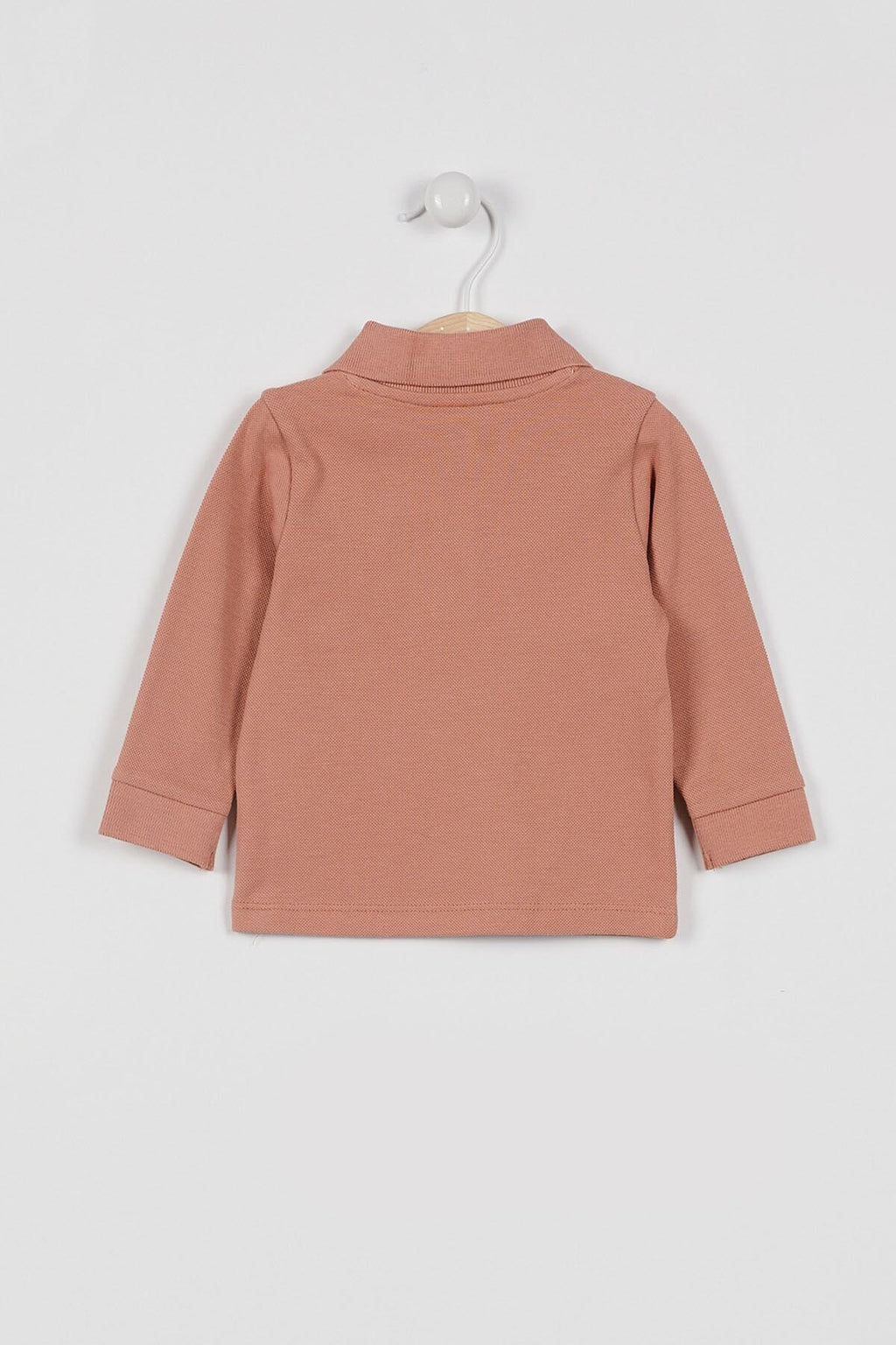 U.S. Polo Assn. Bluza cu maneca lunga si guler, dim bumbac, pentru copii