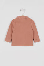 U.S. Polo Assn. Bluza cu maneca lunga si guler, dim bumbac, pentru copii