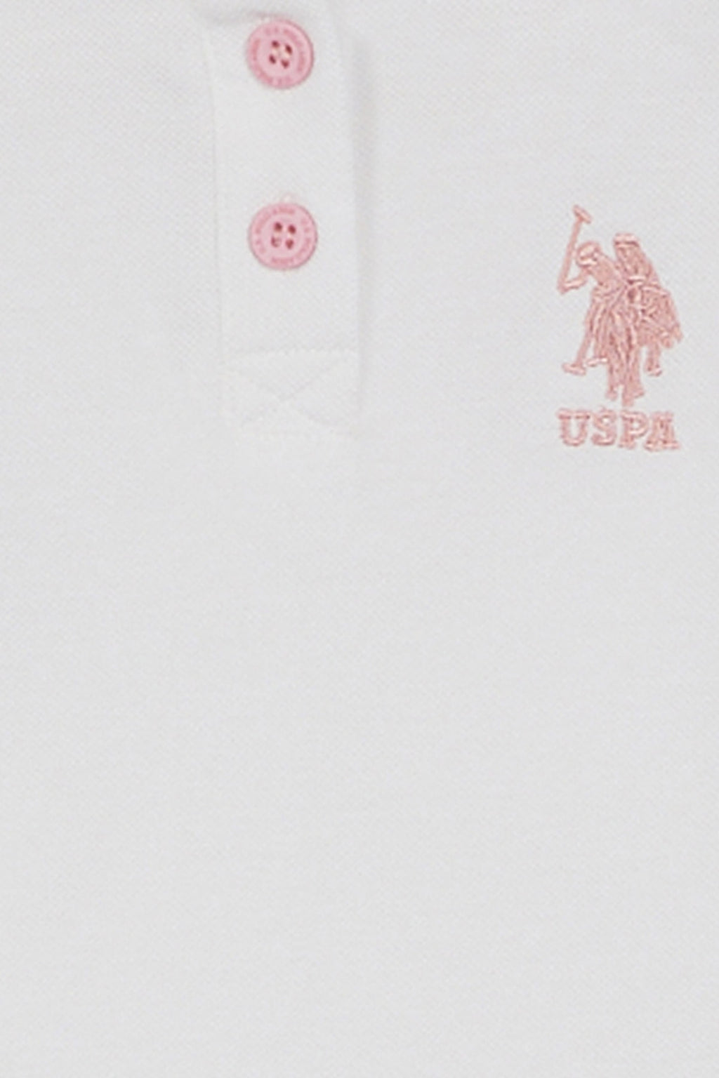 U.S. Polo Assn., Bluza polo cu logo, Alb, 68-74 CM