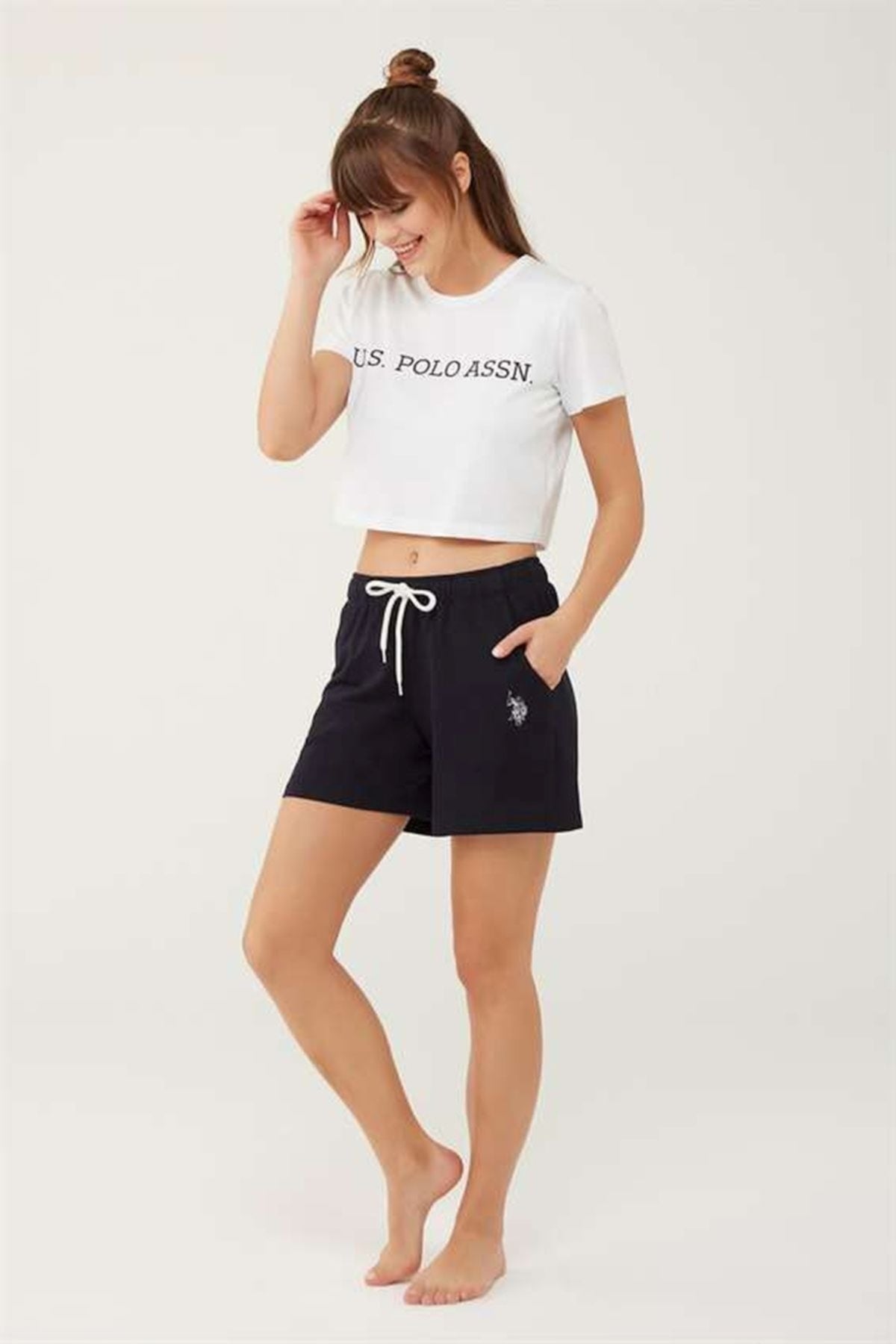 U.S. Polo Assn. Pantaloni scurti, cu banda elastica in talie