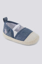 U.S. Polo Assn., Botosei slip-on, Alb fildes, Albastru melange, 18 EU