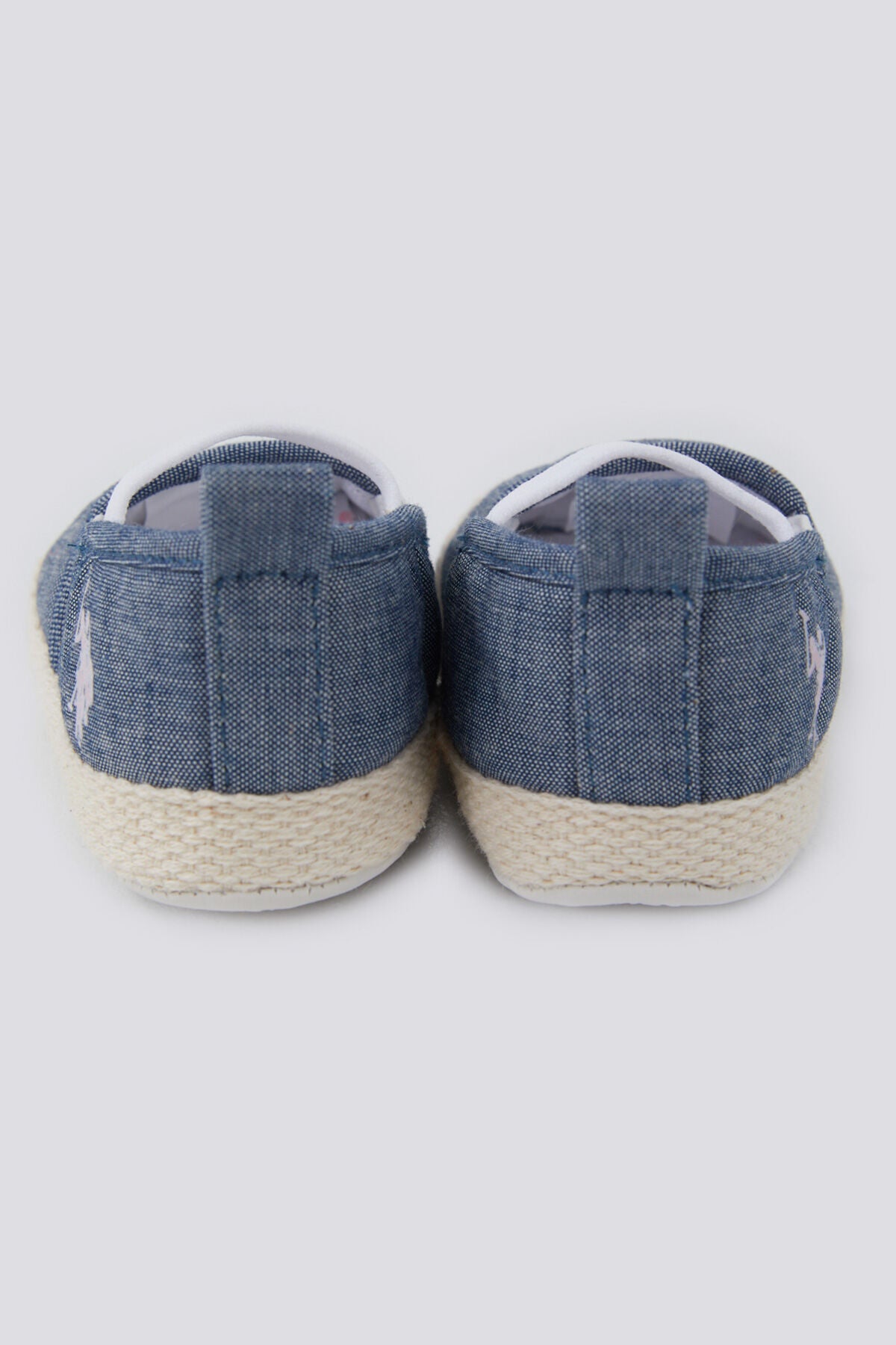 U.S. Polo Assn., Botosei slip-on, Alb fildes, Albastru melange, 18 EU