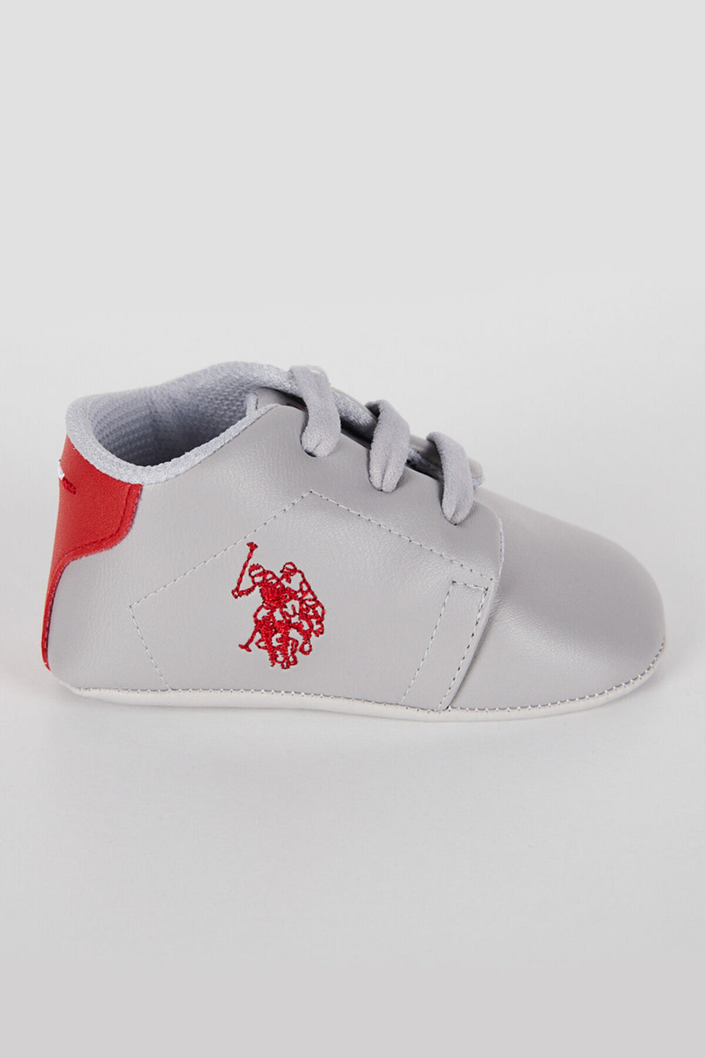 U.S. Polo Assn., Botosei de piele ecologica, Gri deschis, 19 EU