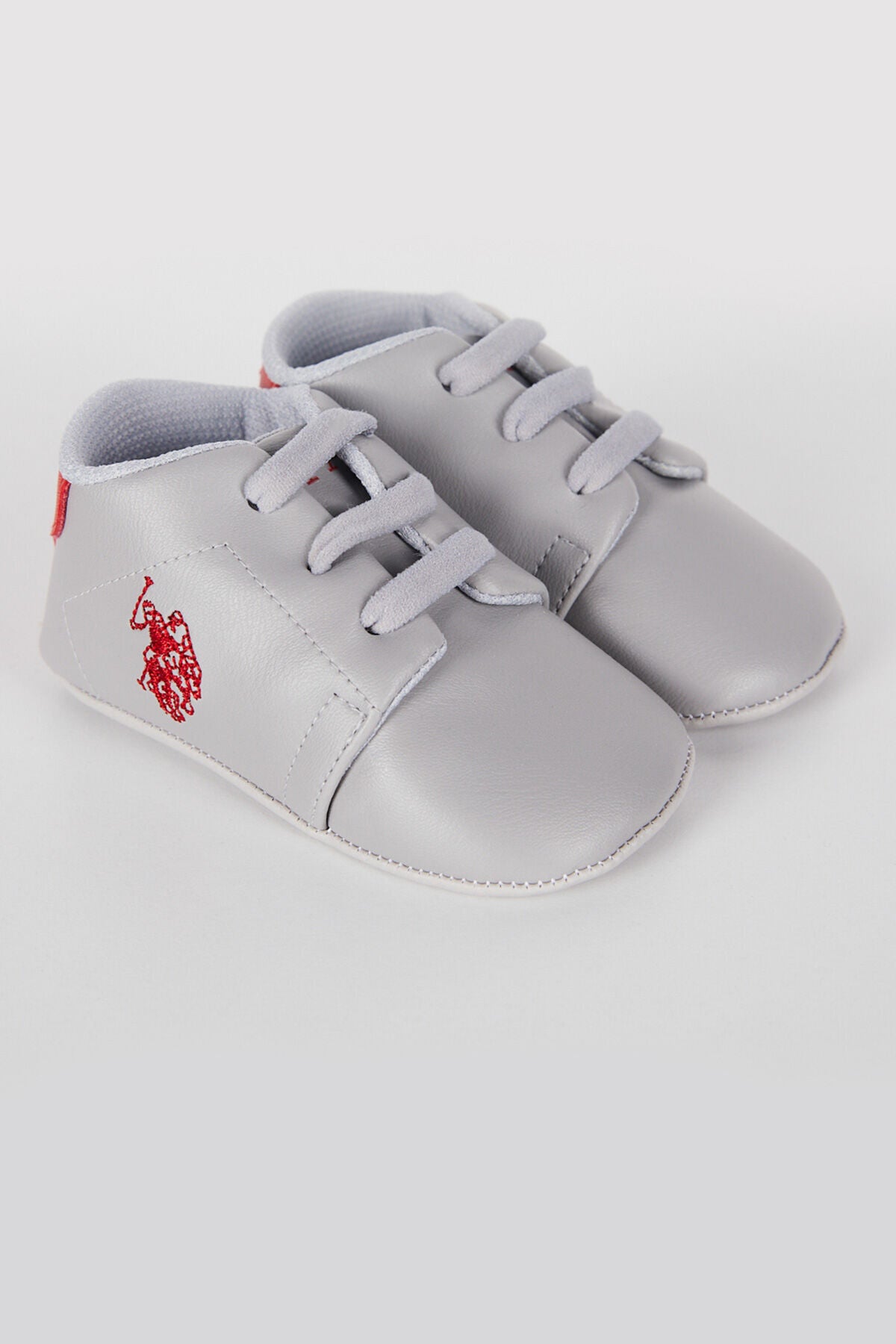 U.S. Polo Assn., Botosei de piele ecologica, Gri deschis, 19 EU