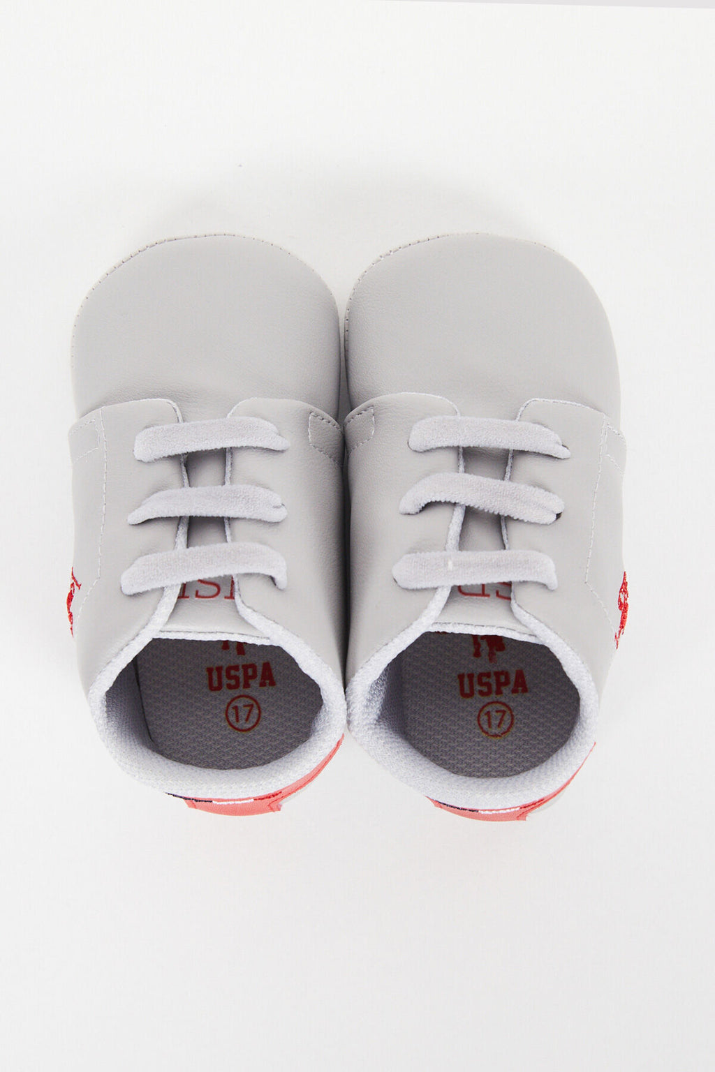U.S. Polo Assn., Botosei de piele ecologica, Gri deschis, 19 EU