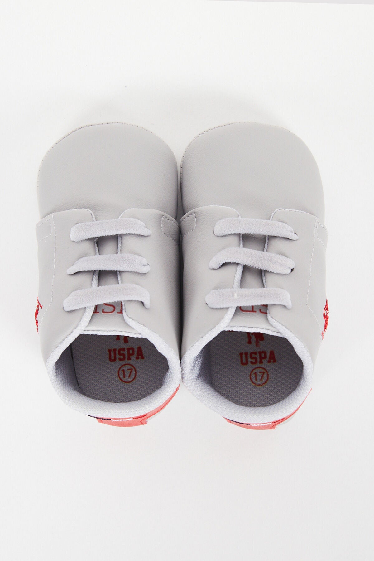U.S. Polo Assn., Botosei de piele ecologica, Gri deschis, 19 EU