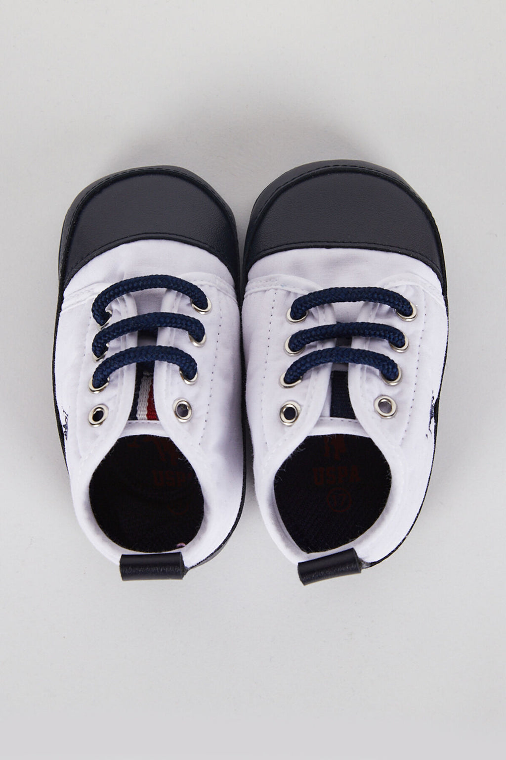 U.S. Polo Assn., Botosei de piele ecologica si material textil, Rosu, 19 EU