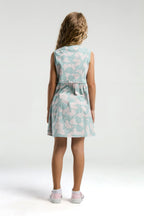 U.S. Polo Assn., Rochie scurta evazata cu model floral