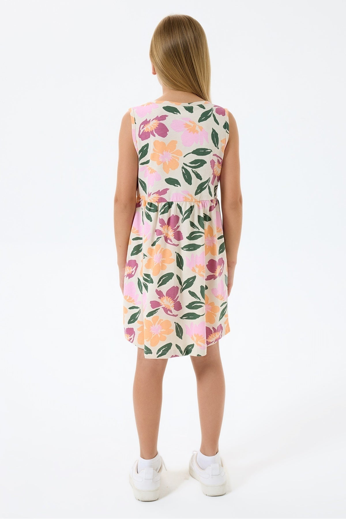 U.S. Polo Assn., Rochie fara maneci cu model floral
