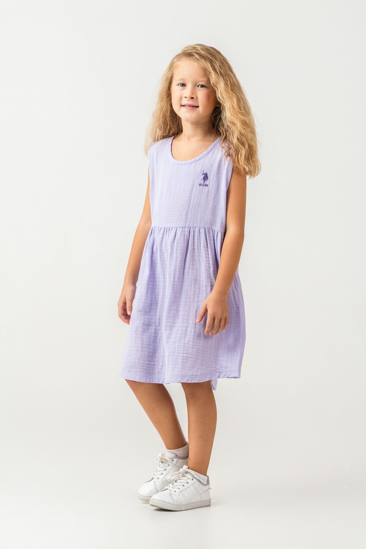 U.S. Polo Assn., Rochie cu broderie logo discreta