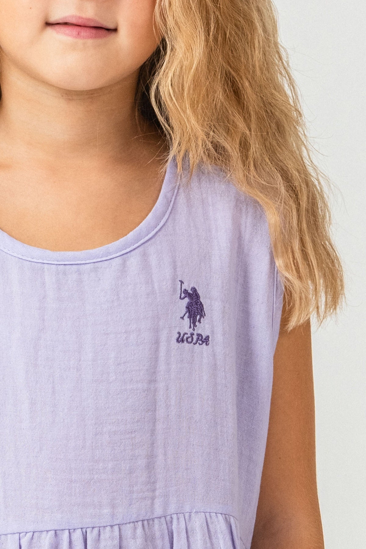 U.S. Polo Assn., Rochie cu broderie logo discreta