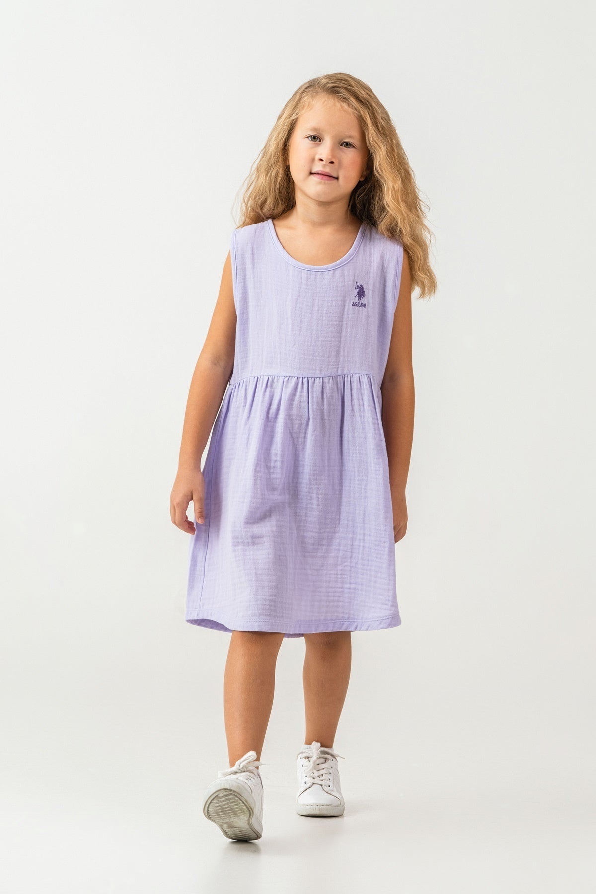U.S. Polo Assn., Rochie cu broderie logo discreta