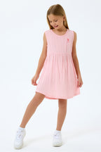 U.S. Polo Assn., Rochie cu broderie logo discreta