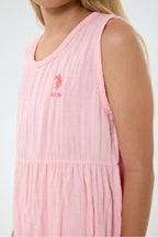 U.S. Polo Assn., Rochie cu broderie logo discreta