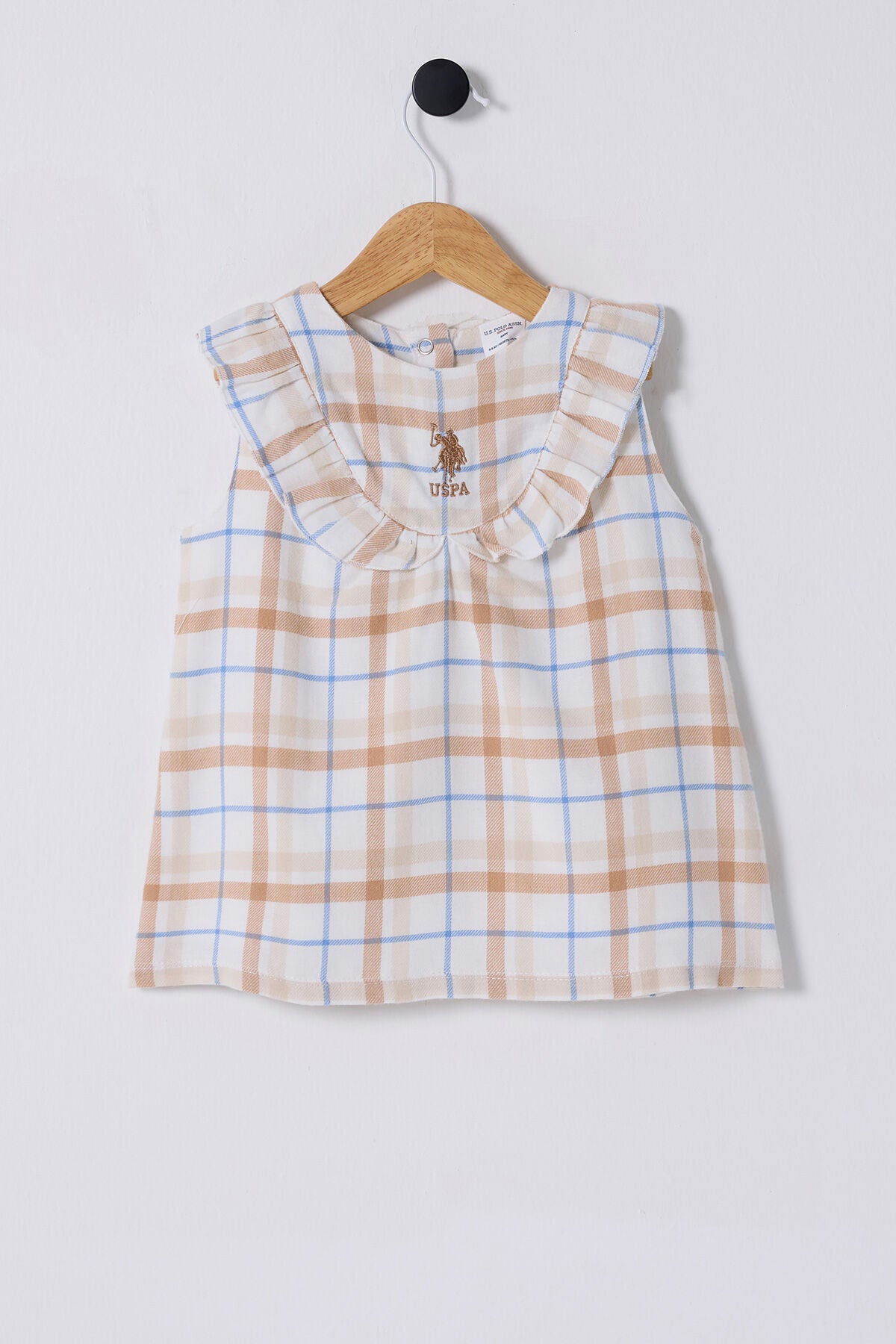 U.S. Polo Assn., Rochie in carouri fara maneci