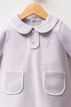U.S. Polo Assn., Rochie scurta de bumbac cu maneci lungi