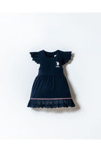 U.S. Polo Assn., Rochie evazata din amestec de bumbac cu logo