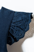 U.S. Polo Assn., Rochie evazata din amestec de bumbac cu logo