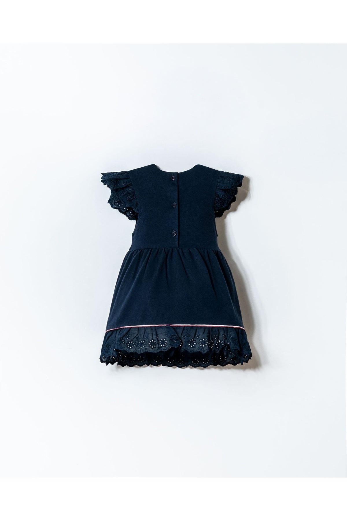 U.S. Polo Assn., Rochie evazata din amestec de bumbac cu logo