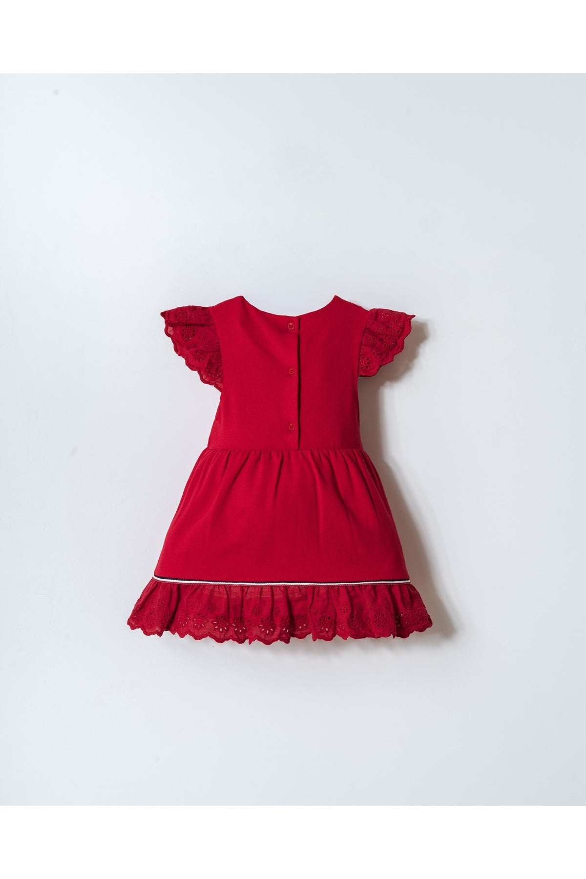 U.S. Polo Assn., Rochie evazata din amestec de bumbac cu logo