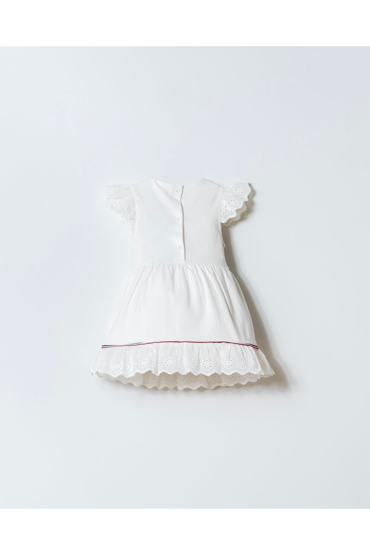 U.S. Polo Assn., Rochie evazata din amestec de bumbac cu logo
