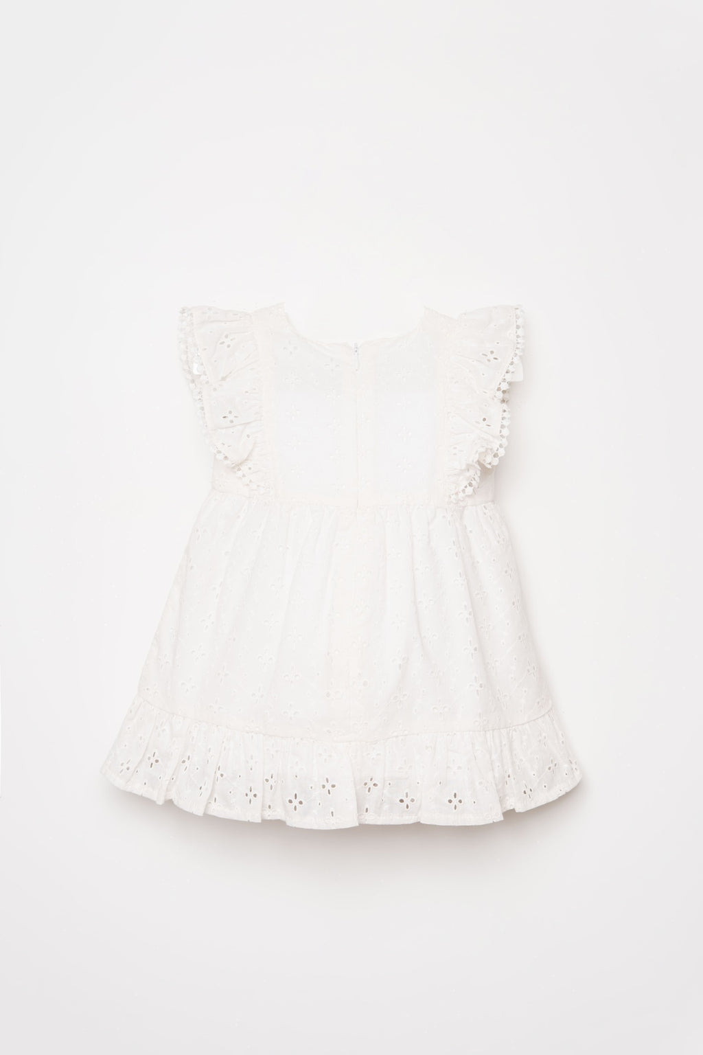 U.S. Polo Assn., Rochie din bumbac cu dantela sangallo