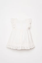 U.S. Polo Assn., Rochie din bumbac cu dantela sangallo