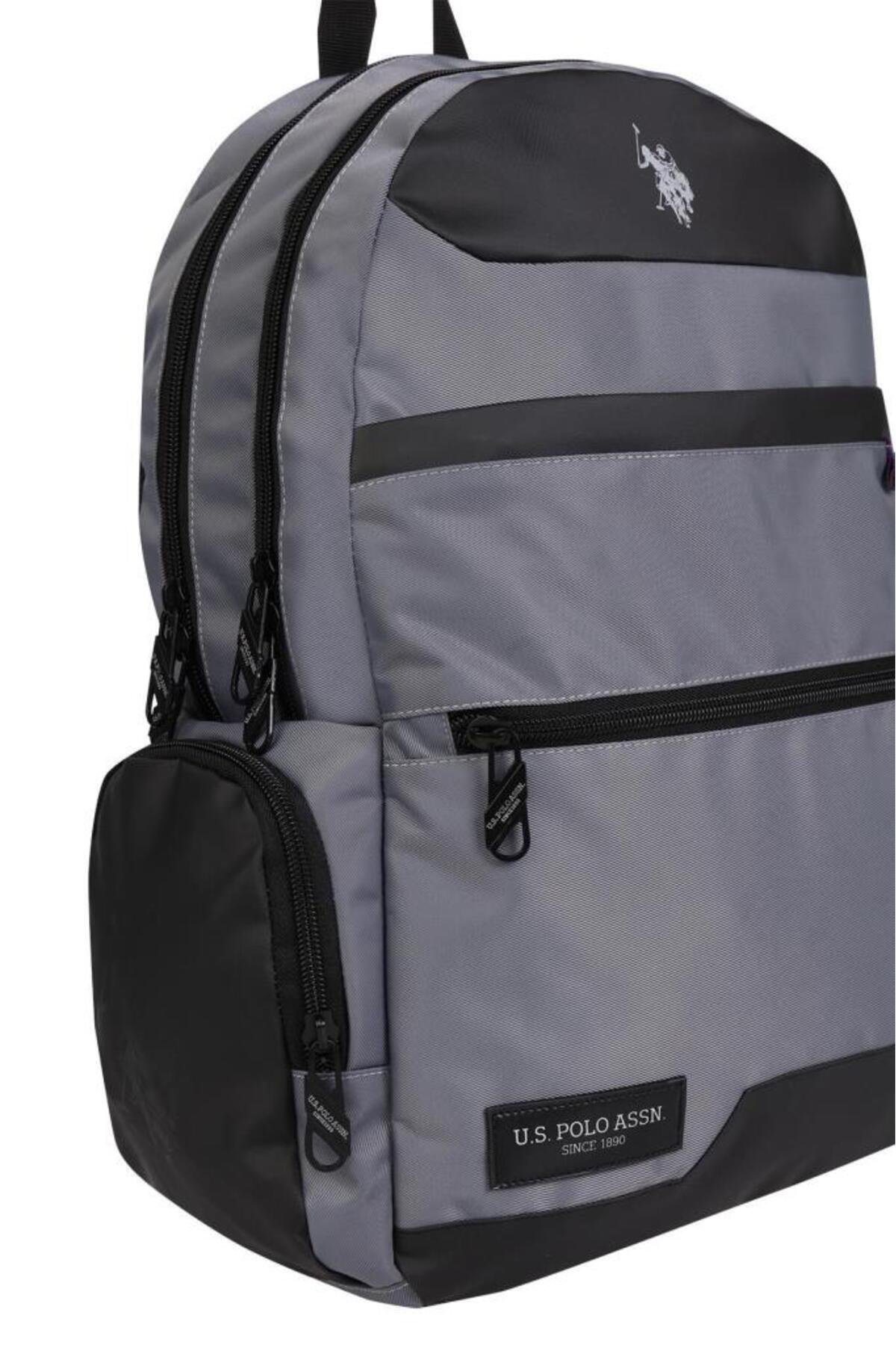 U.S. Polo Assn. Rucsac cu bretele ajustabile si compartimentat, design cu logo