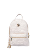 U.S. Polo Assn., Rucsac de piele ecologica cu fermoar, Crem