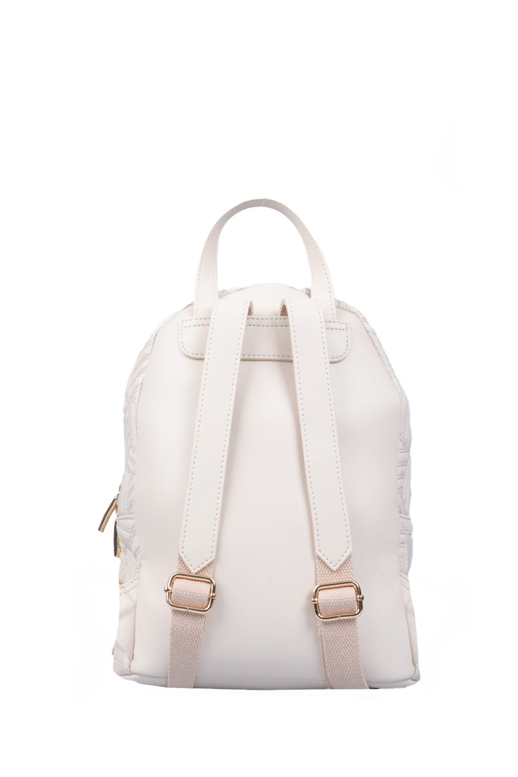 U.S. Polo Assn., Rucsac de piele ecologica cu fermoar, Crem