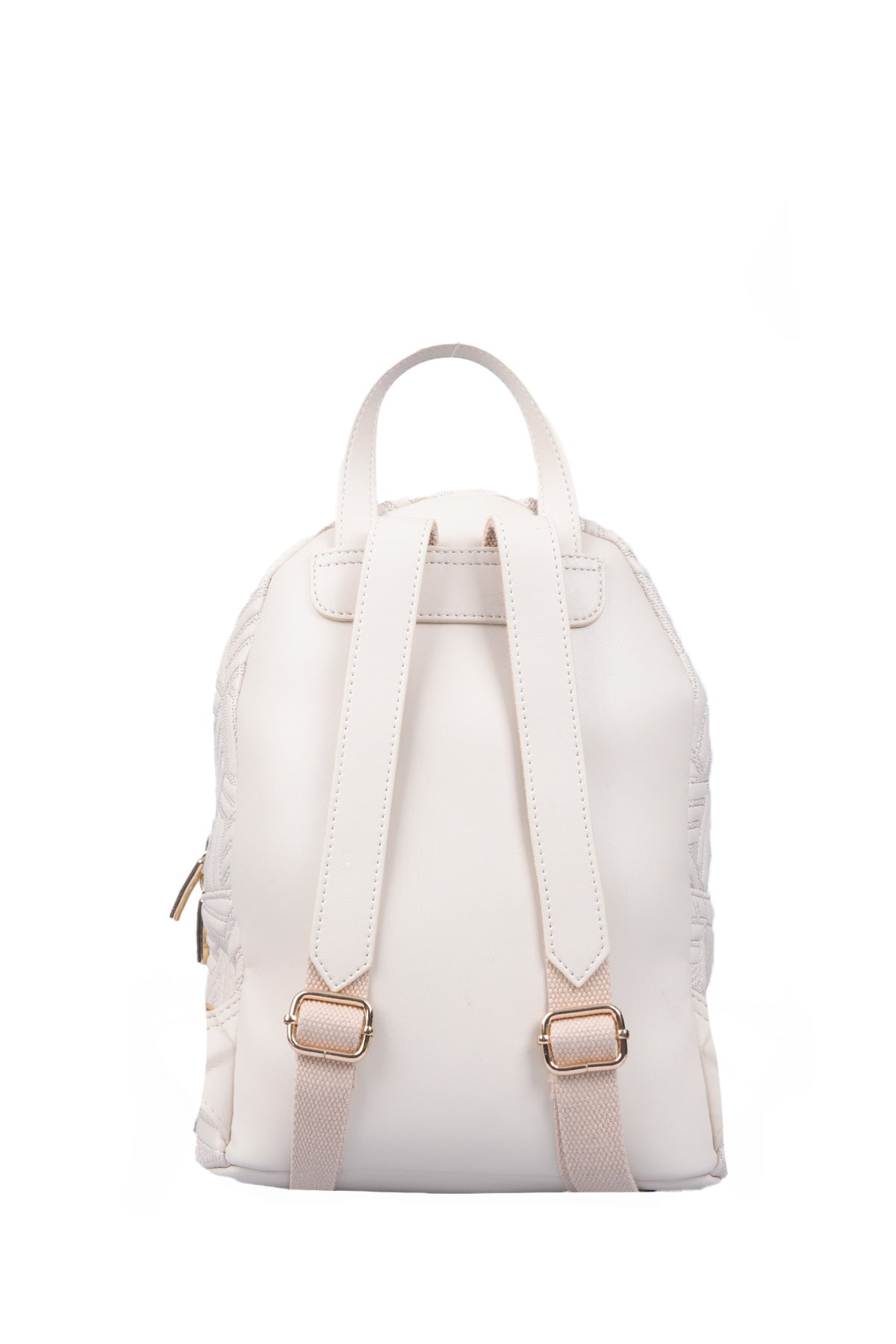 U.S. Polo Assn., Rucsac de piele ecologica cu fermoar, Crem