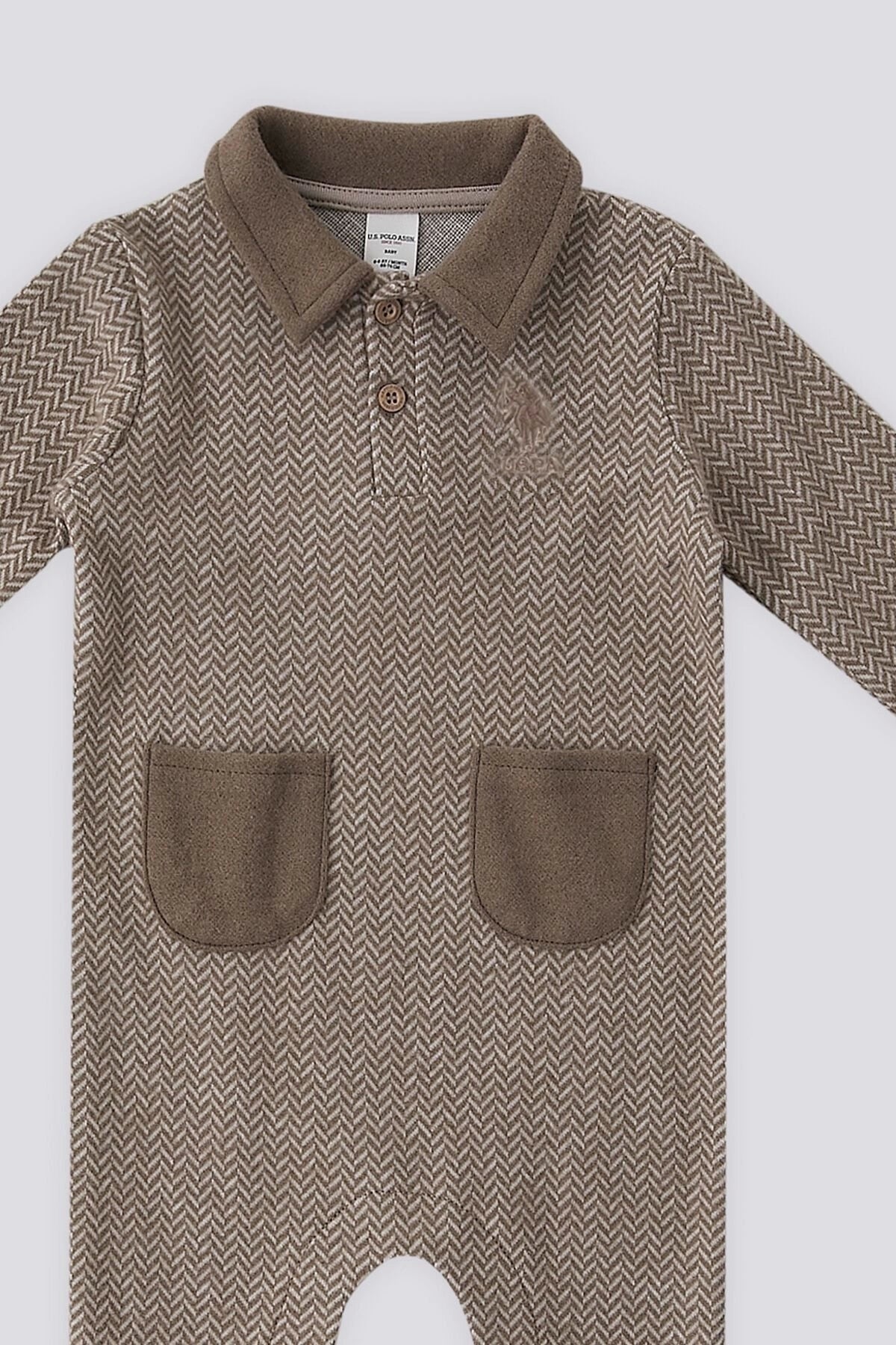 U.S. Polo Assn., Salopeta lunga cu buzunare aplicate