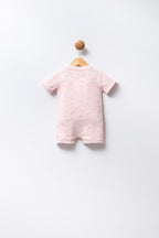U.S. Polo Assn., Salopeta de bumbac cu imprimeu, Roz pastel, Roz prafuit, 74-80 CM