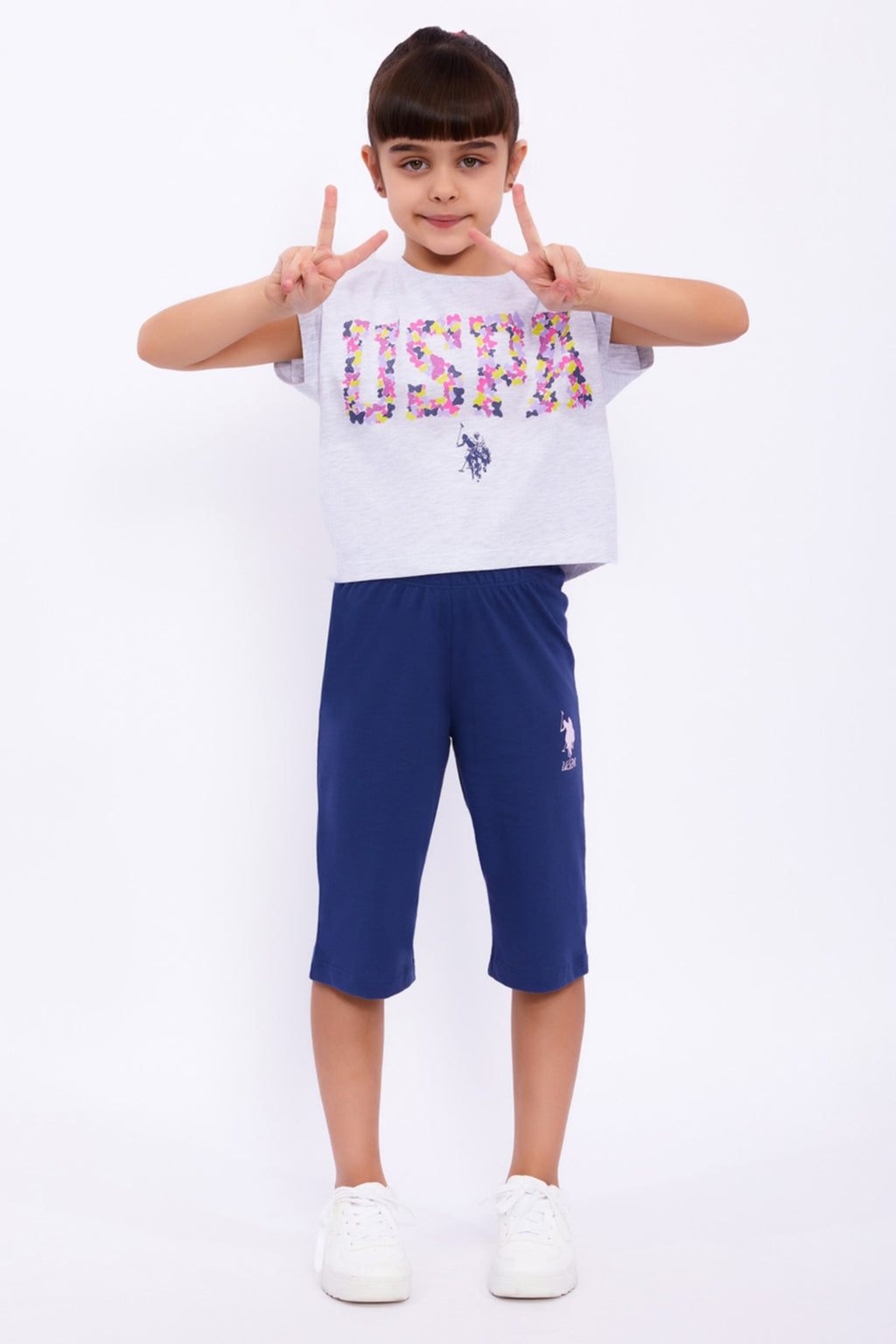 U.S. Polo Assn., Set doua piese din amestec de bumbac