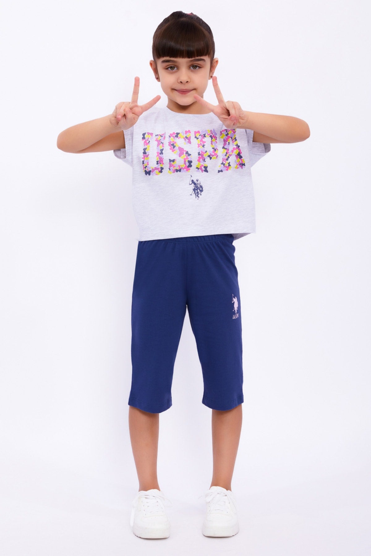 U.S. Polo Assn., Set doua piese din amestec de bumbac
