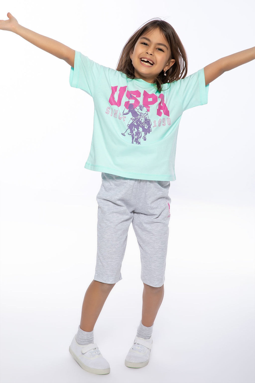 U.S. Polo Assn., Set doua piese din amestec de bumbac