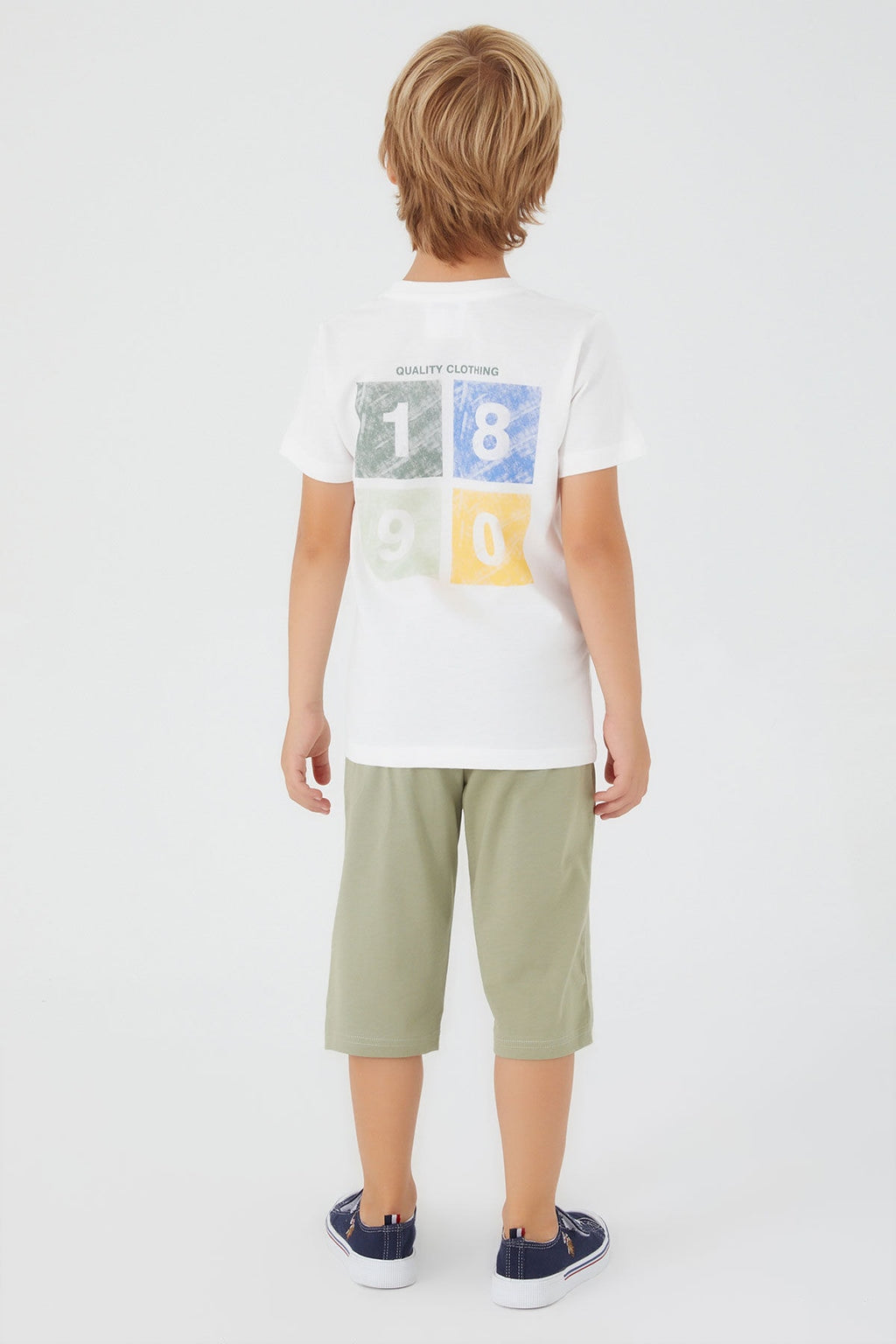 U.S. Polo Assn., Set de tricou cu imprimeu si pantaloni - 2 piese
