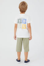 U.S. Polo Assn., Set de tricou cu imprimeu si pantaloni - 2 piese