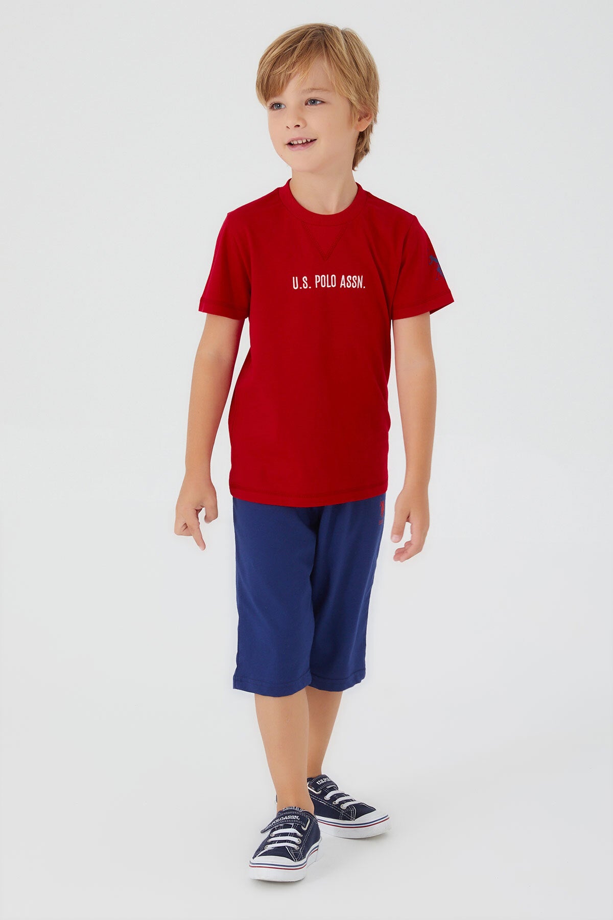 U.S. Polo Assn., Set doua piese din amestec de bumbac