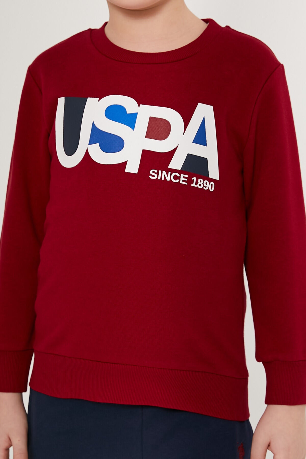 U.S. Polo Assn., Trening cu imprimeu logo, Albastru ultramarin, Rosu inchis, 152-158 CM