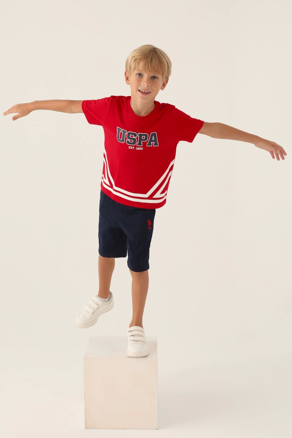 U.S. Polo Assn., Set doua piese din amestec de bumbac