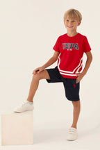 U.S. Polo Assn., Set doua piese din amestec de bumbac